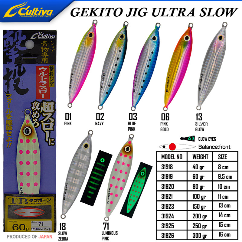 Cultiva 31920 Gekito Jig Ultra Slow 80g 10.0cm