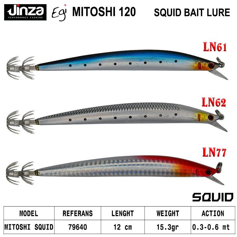 Jinza Egi Mitoshi 120 mm 14.5 gr Kalamar Zokası