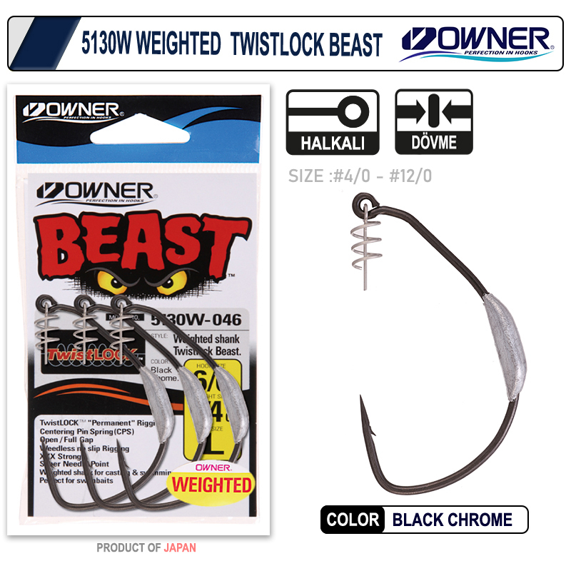 Owner 5130W Weigted Twistlock Beast Silikon İğnesi