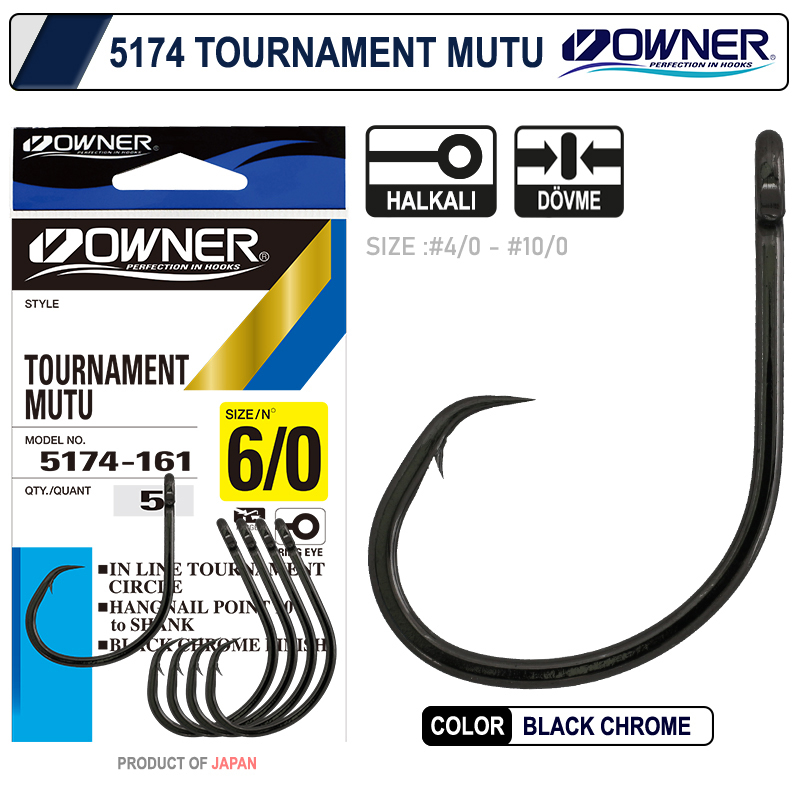 Owner 5174 Tournament Mutu Black Chrome İğne