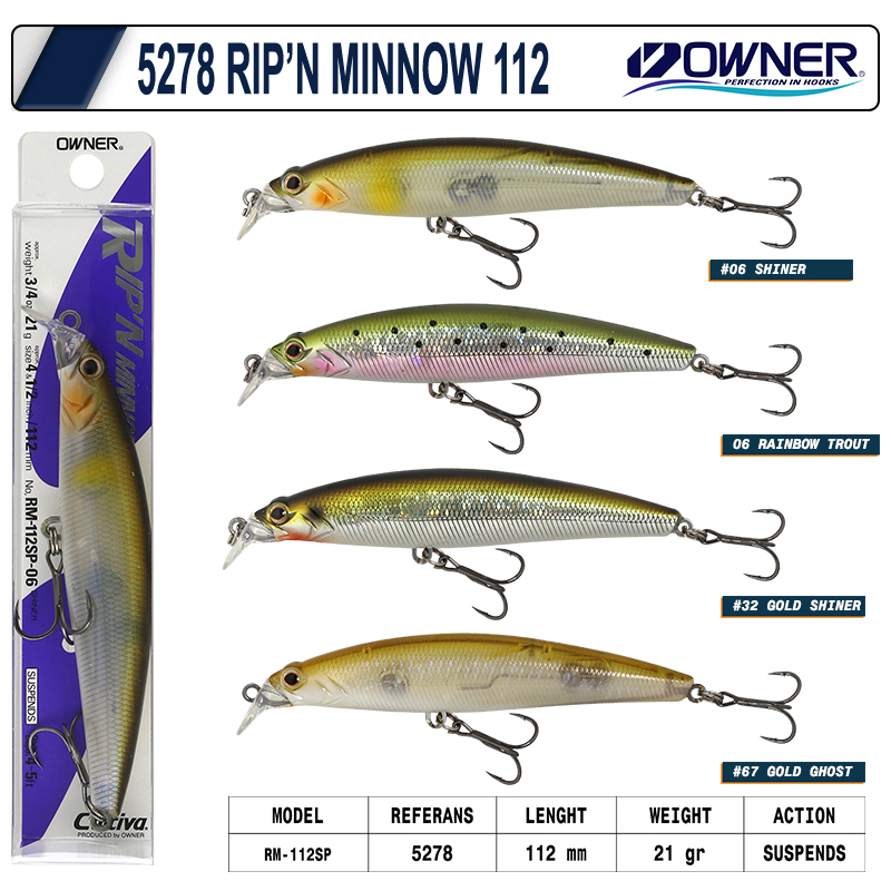 Owner 5278 Pip'n Minnow 112 Mm 21g Maket Balık