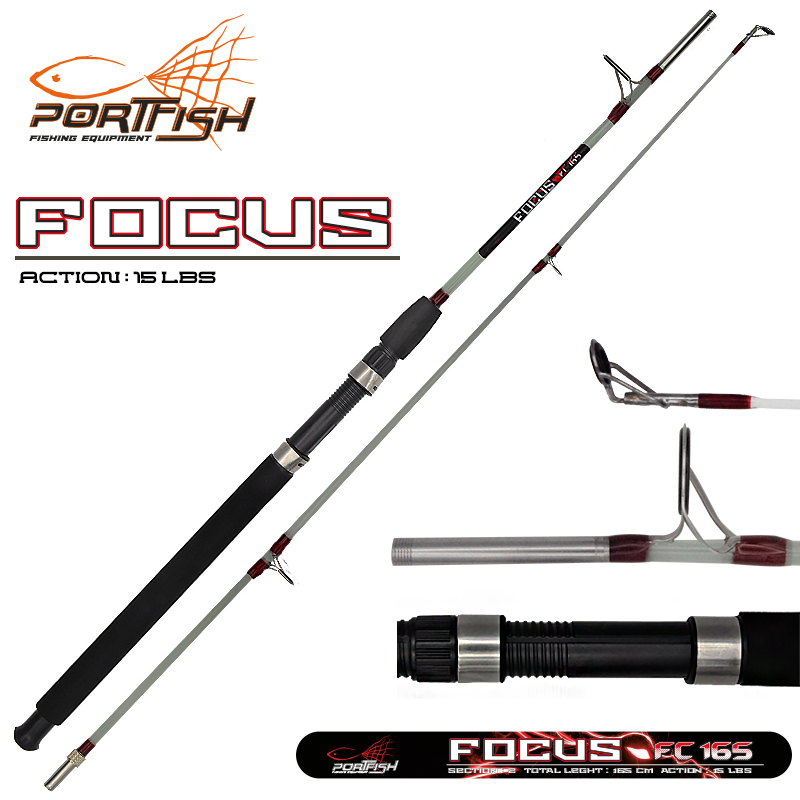 Portfish Focus 240 cm Vidalı Dolgu Tekne Kamışı 15 lbs