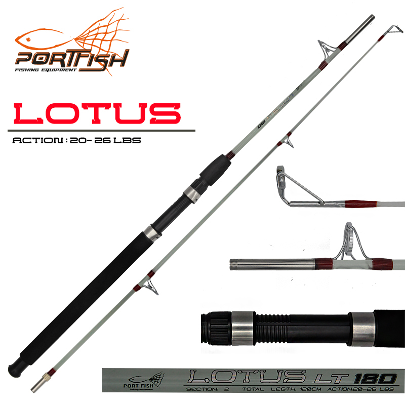 Portfish Lotus 135 cm Metal Halkalı Tekne Kamışı  20- 26 lbs