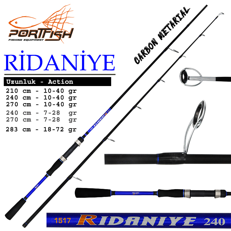 Portfish Ridaniye Spin 270 cm Olta Kamışı 2 Parça 7-28 gr