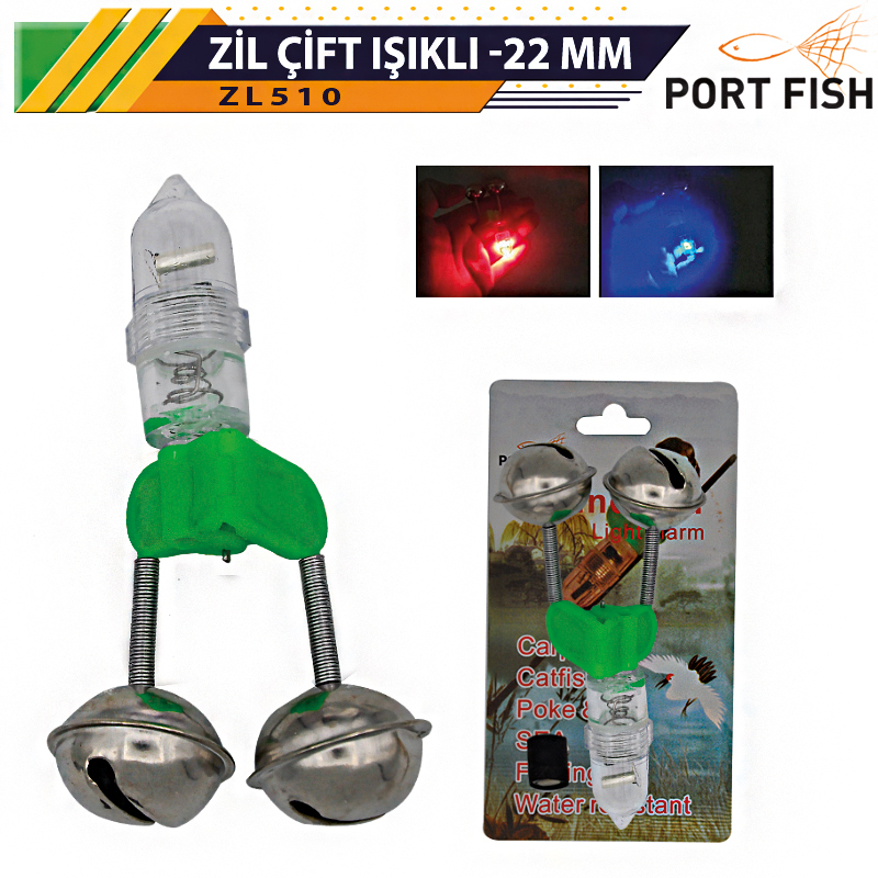 Portfish Zil Pilli Çift Işıklı 22 mm