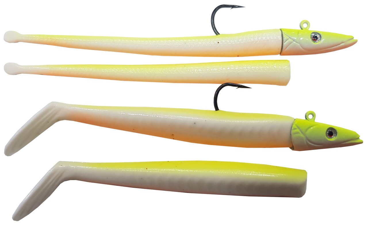 Savage gear Sandeel and Slug 10cm 10g 32-Lemon Back 4+2 Adet Silikon Yem