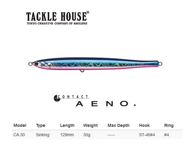 Tackle House Aeno CA30 129mm 30g Renk  #Salt 6 Maket Yem