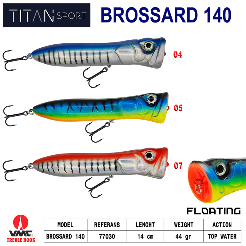 Titan Sport Brossard 140 mm Poper Maket Balık 44 gr